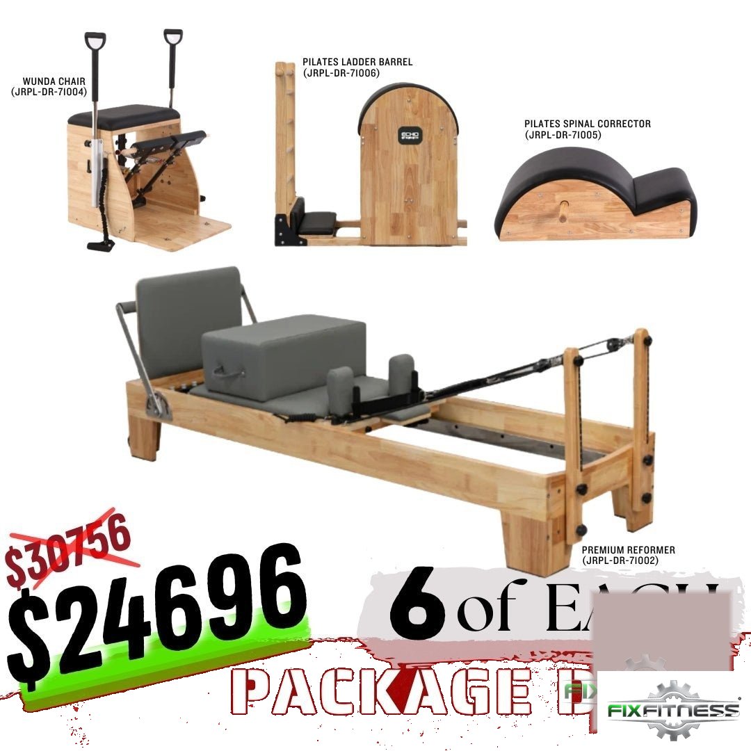 6 OF EACH Pilates Premium Reformer + Accessories Package new commercial pilates equipment for sale at Fix Fitness Bay Area