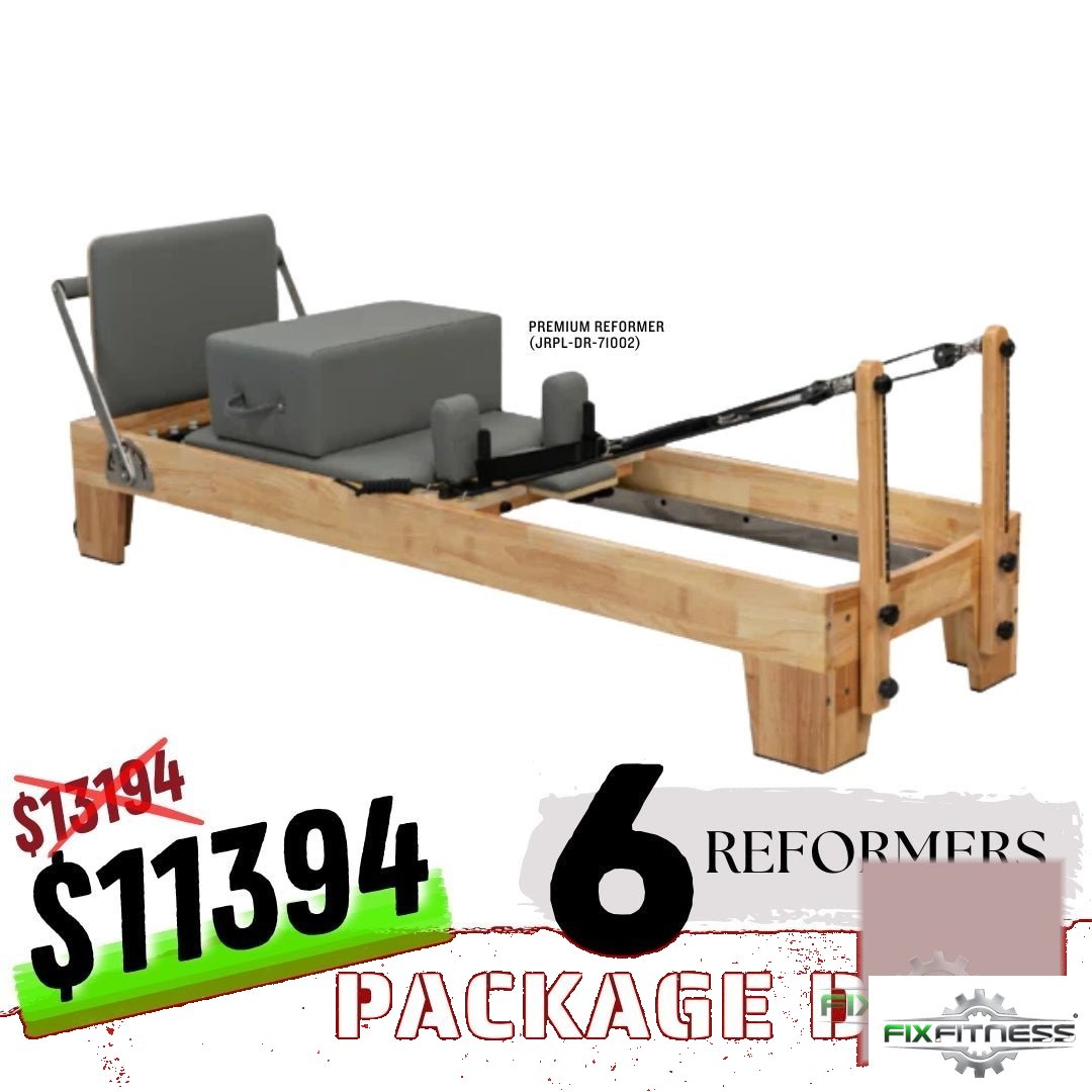 6 Premium Reformer Package Deal new commercial pilates equipment for sale at Fix Fitness Bay Area