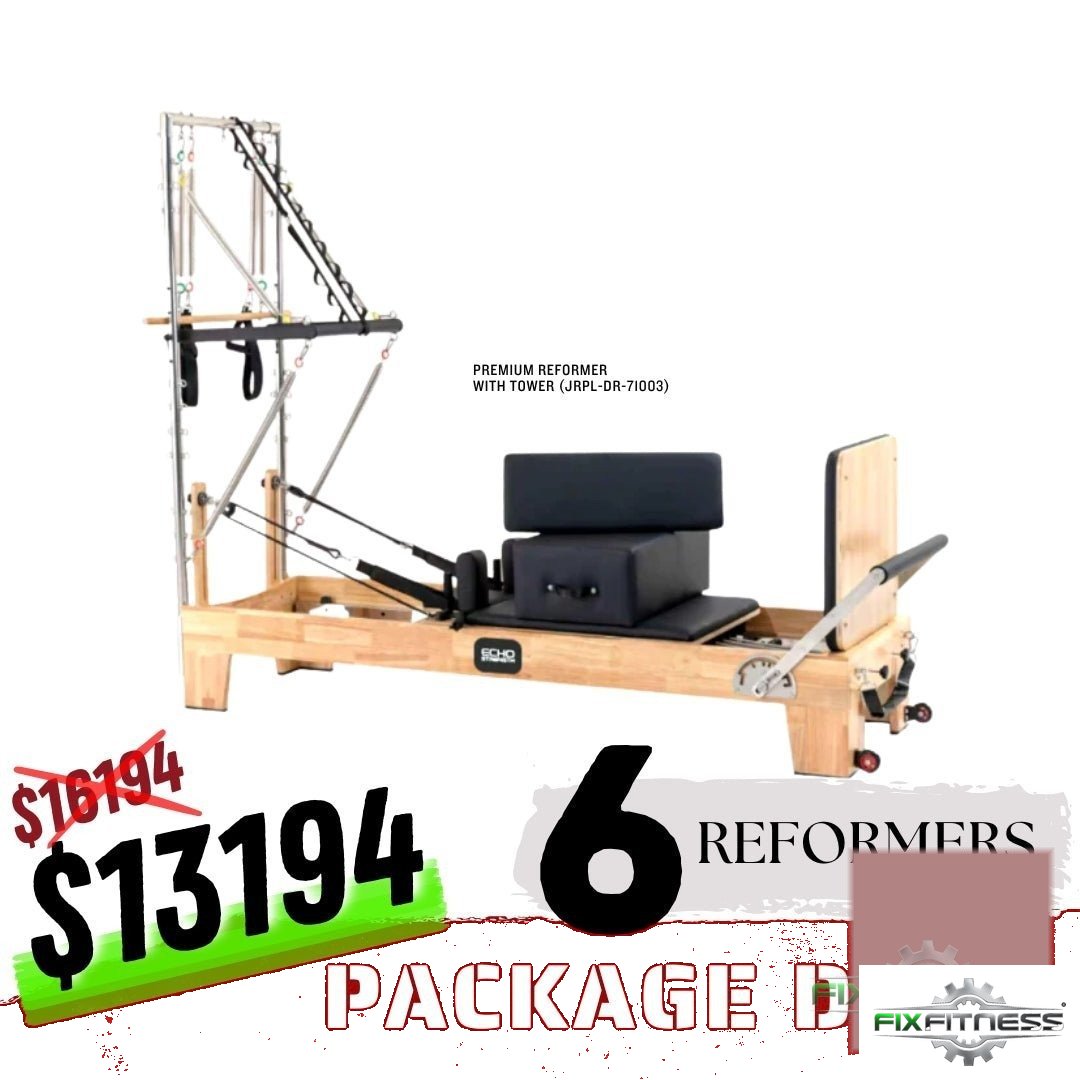 6 Reformer with Tower Package Deal new commercial pilates equipment for sale at Fix Fitness Bay Area