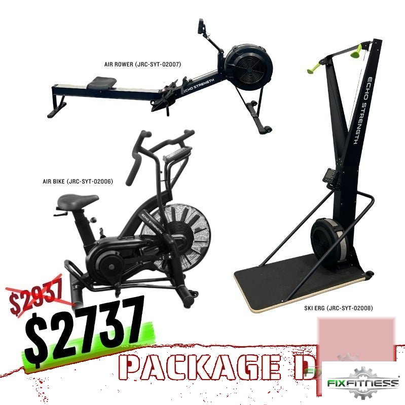 Cardio Equipment Package: SkiErg, Air Bike and Air Rower - Echo Strength Rowers Cardio Equipment Package: SkiErg, Air Bike and Air Rower new commercial rowers for sale at Fix Fitness Bay Area